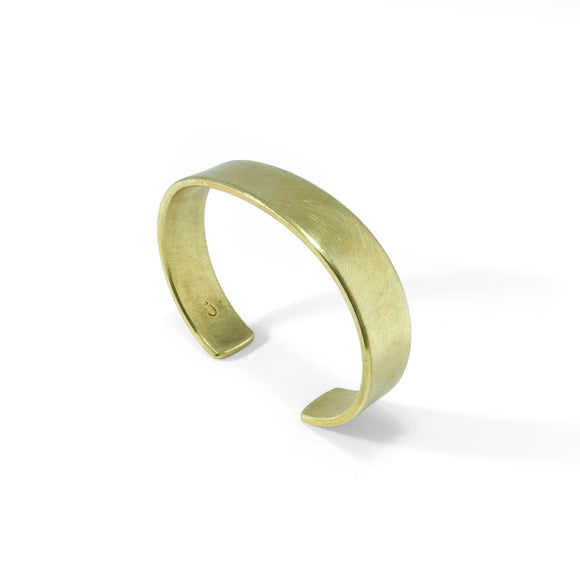 nishnabotna jewelry, minimal, simple brass cuff bracelet