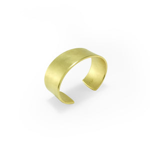 nishnabotna jewelry, minimal, simple, wide brass cuff bracelet