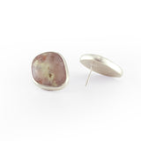nishnabotna silver botna purple jasper stud earrings