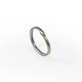 nishnabotna jewelry silver overlapped boyer ring with black oxide patina