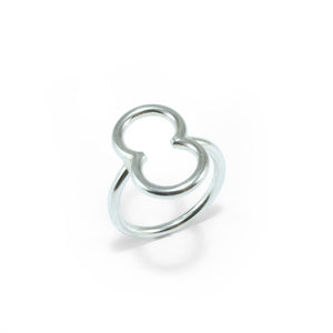 nishnabotna jewelry, sterling silver cass ring with figure eight on band