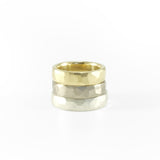 nishnabotna wades faceted ring in gold palladium or silver