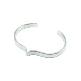 nishnabotna jewelry, sterling silver furrow cuff bracelet with bend