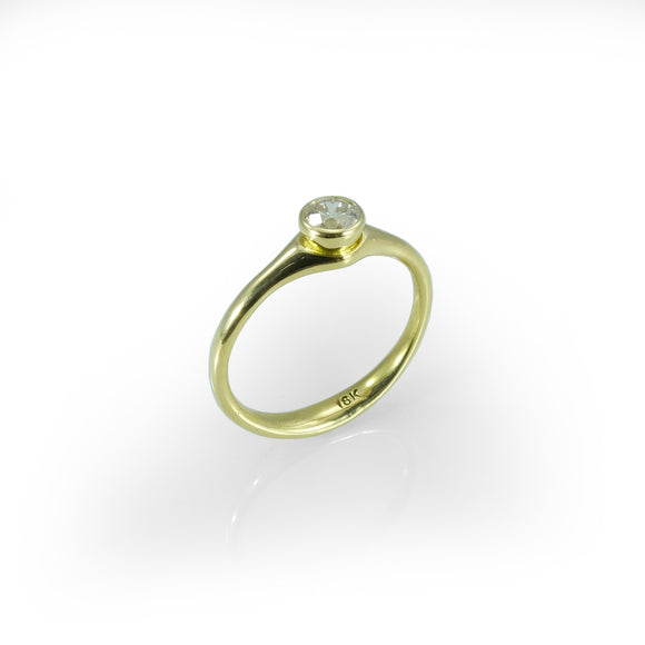 nisnabotna 18k gold brilliant diamond ring