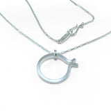 nishnabotna jewelry, sterling silver onion sliding pendant necklace on box chain
