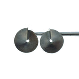nishnabotna jewelry, sterling silver terrace dangle earrings with black oxide patina